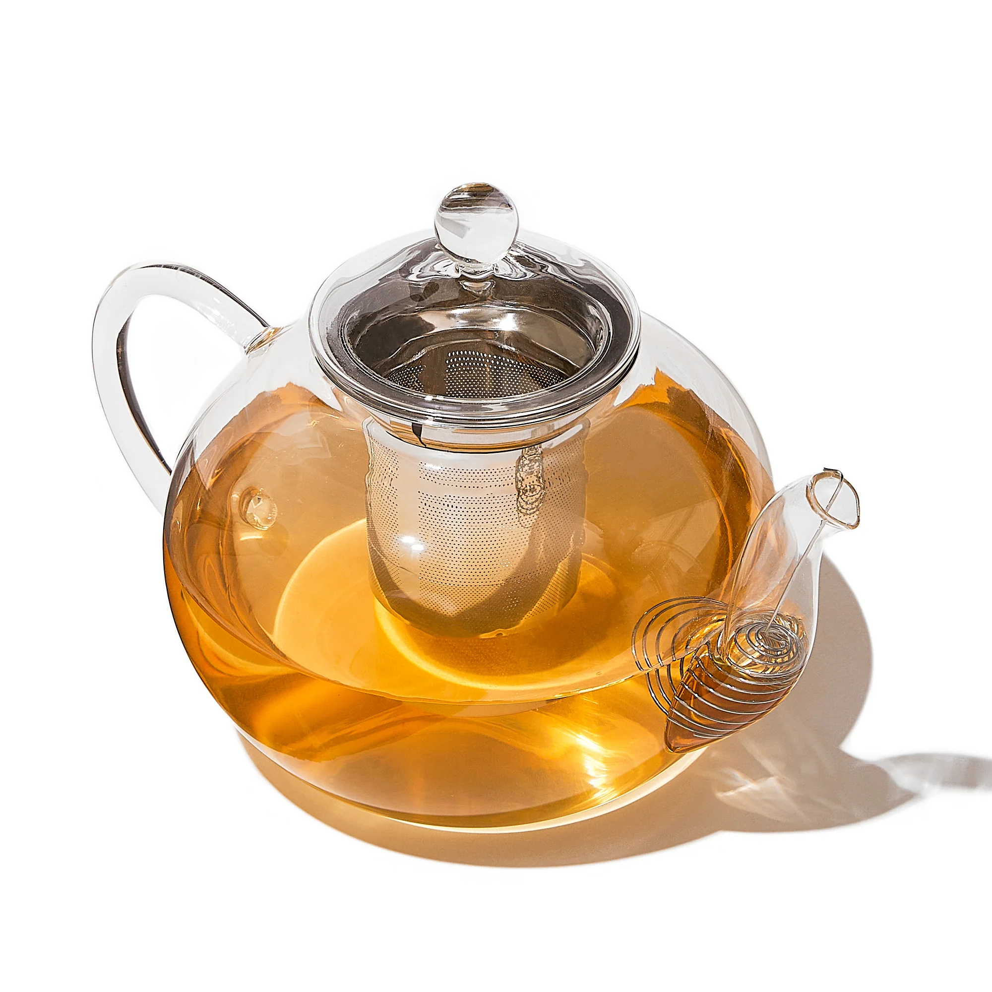 Clear Glass Bubble Teapot - Image 4