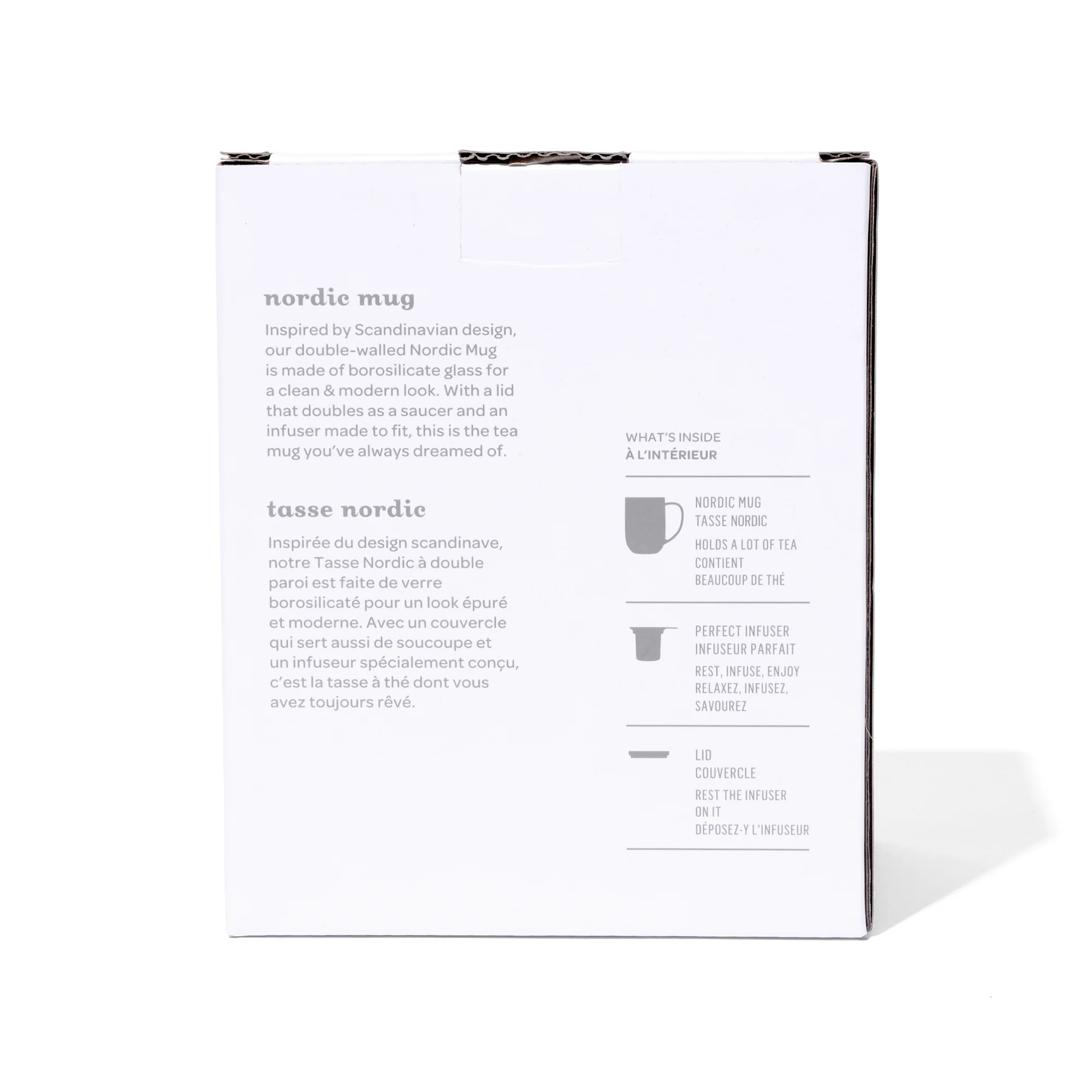 Double Walled Glass Nordic Mug with Infuser - Image 3