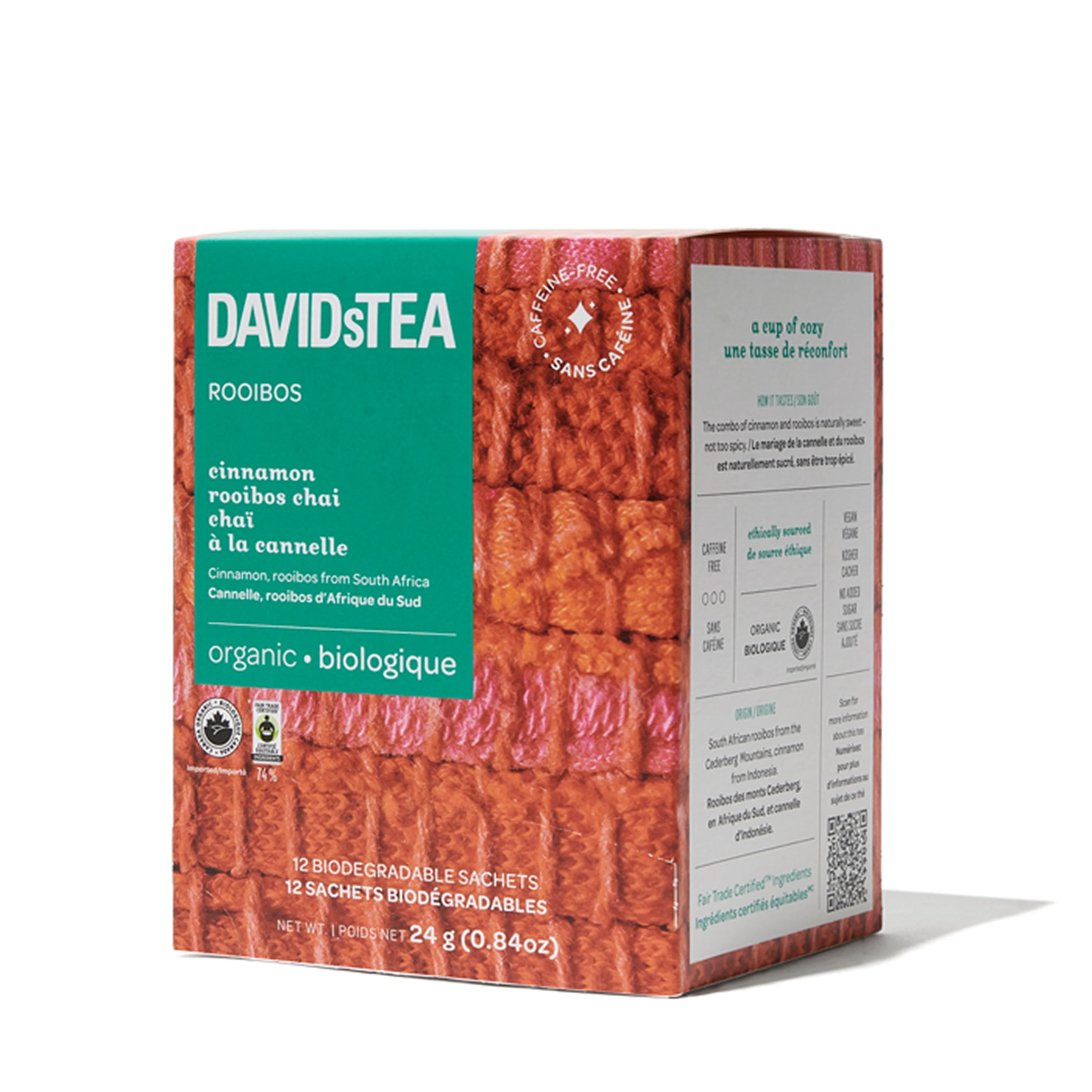 Organic Cinnamon Rooibos Chai Tea Pack of 12 Sachets - Image 3