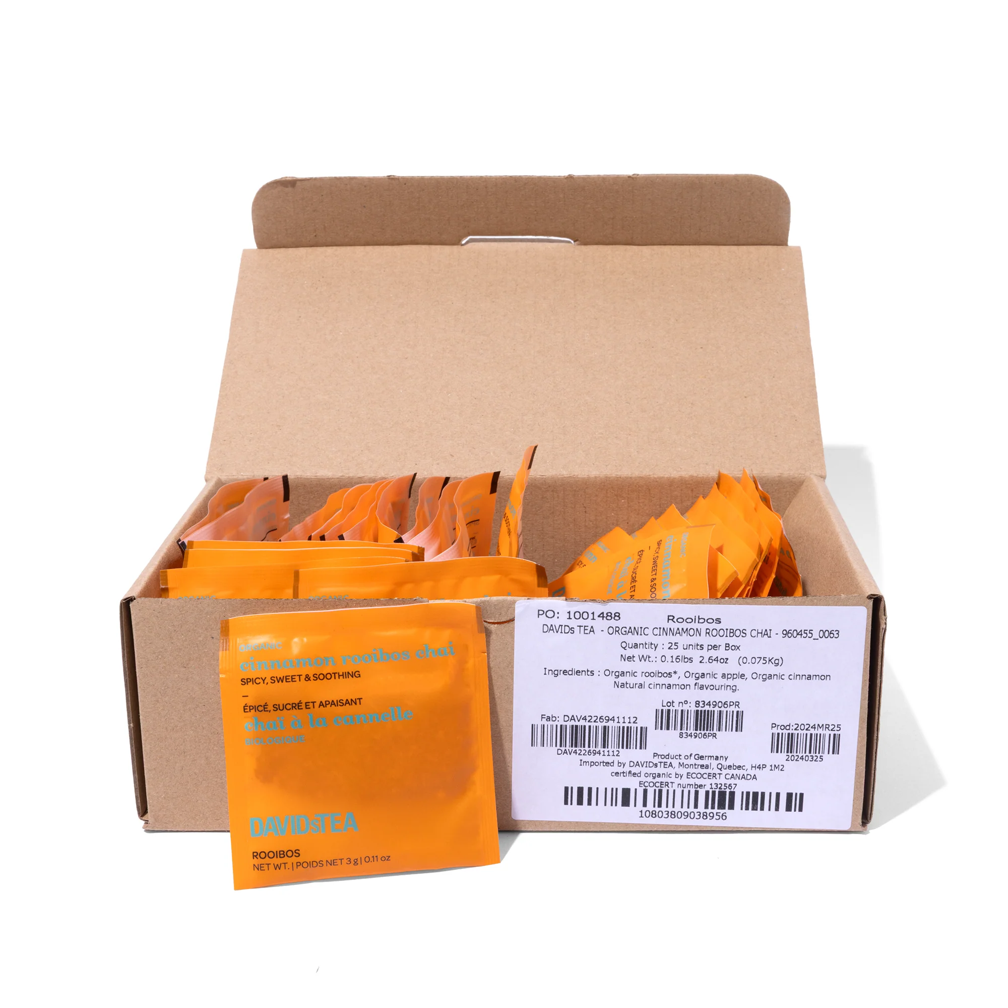 Organic Cinnamon Rooibos Tea Pack of 25 Sachets - Image 3