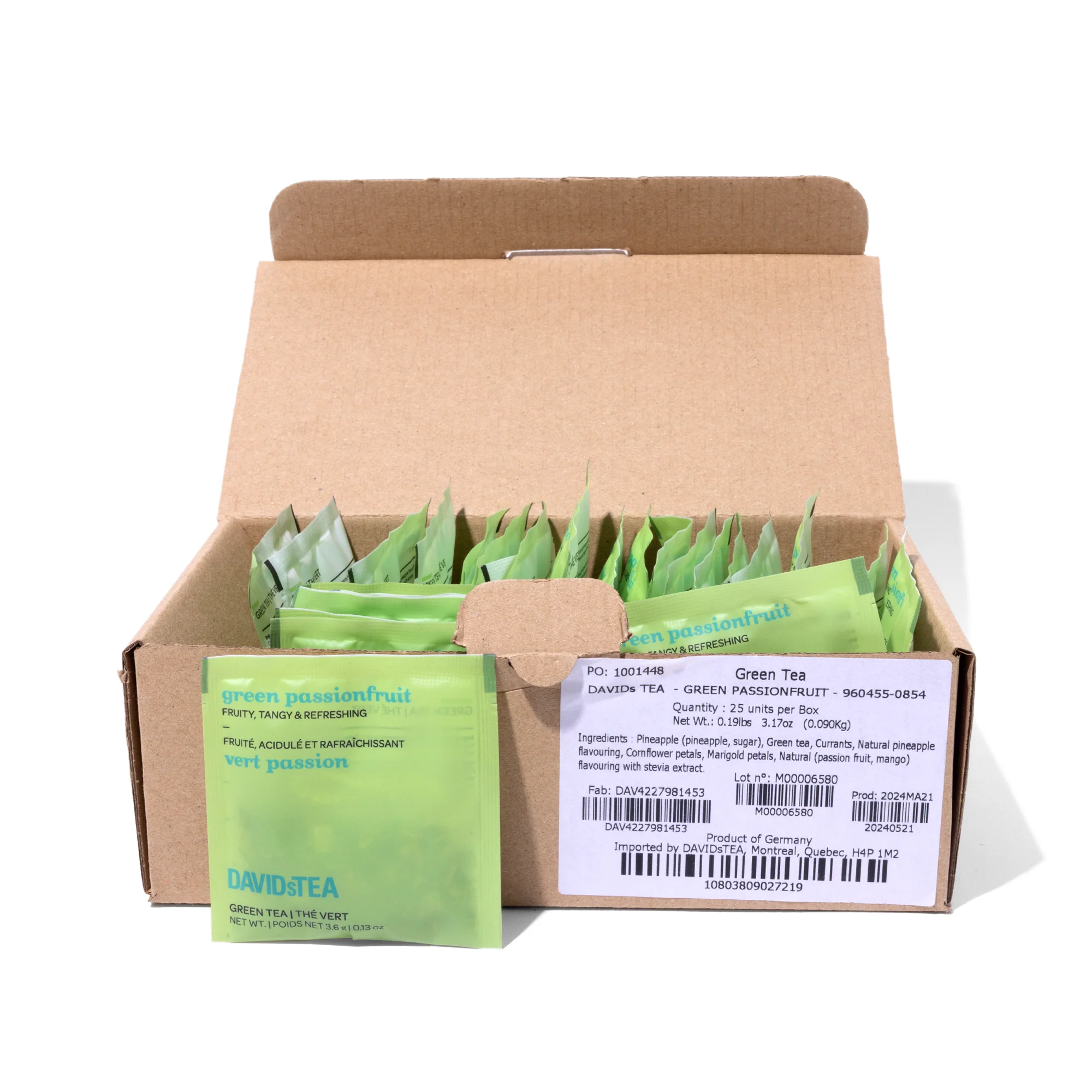 Organic Green Passionfruit Tea Pack of 25 Sachets - Image 3