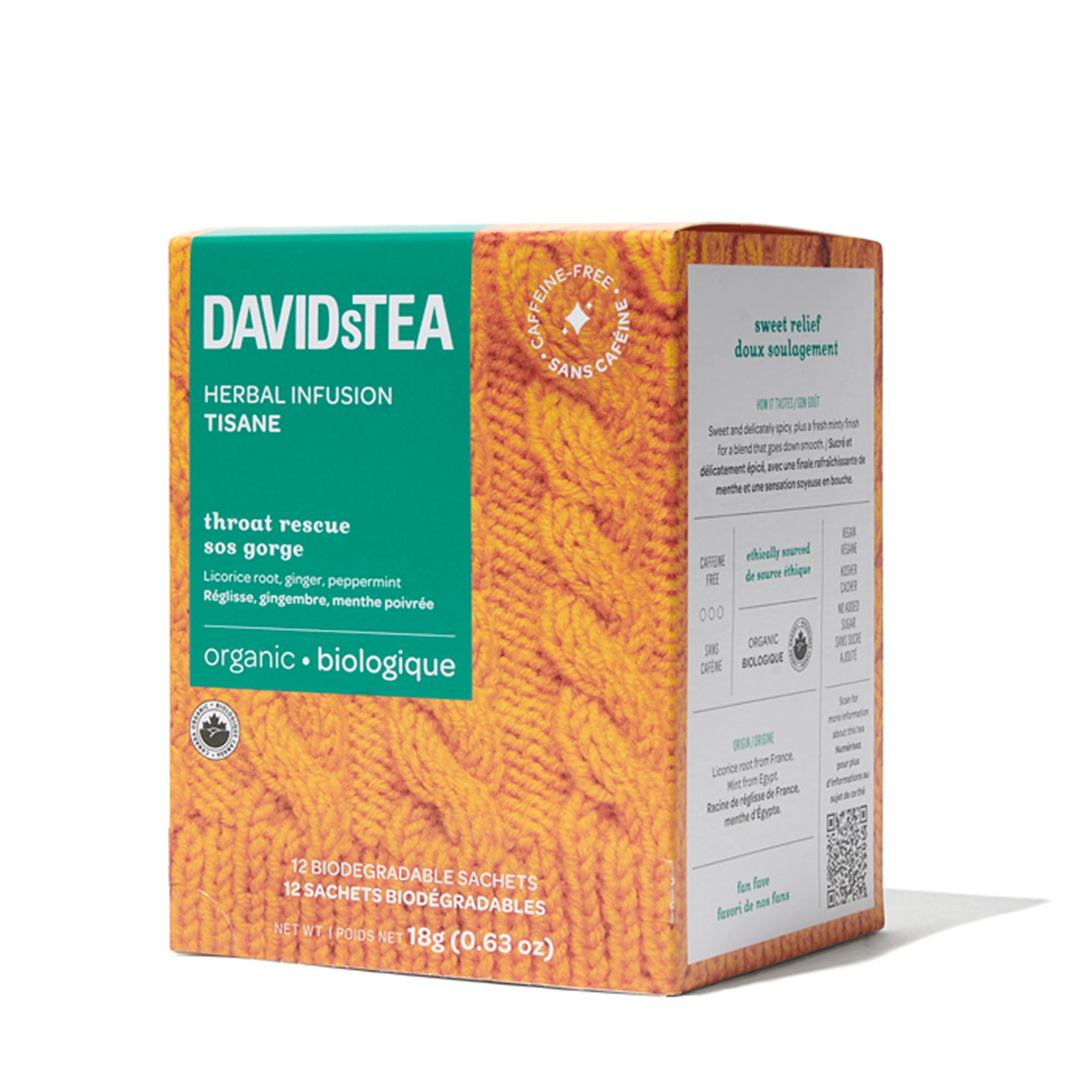 Organic Throat Rescue Tea Pack of 12 Sachets - Image 3